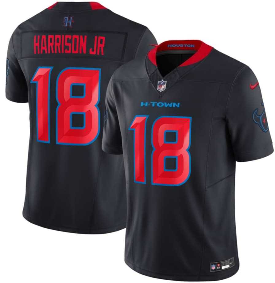 Men%27s Houston Texans #18 Marvin Harrison Jr Navy 2026 F.U.S.E. Vapor Limited Stitched Jersey Dzhi->houston texans->NFL Jersey