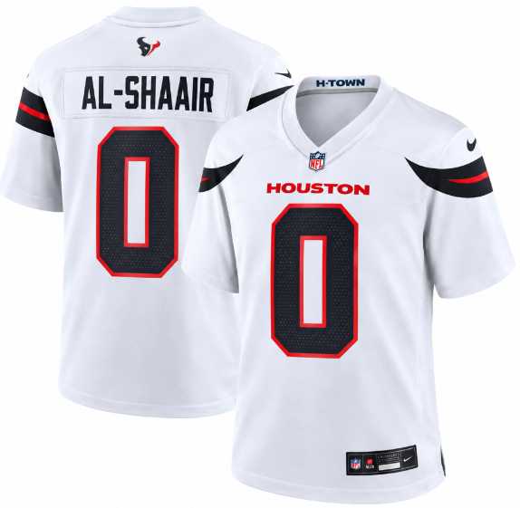 Men%27s Houston Texans #0 Azeez Al-Shaair White Vapor Limited Stitched Jersey Dzhi->denver broncos->NFL Jersey