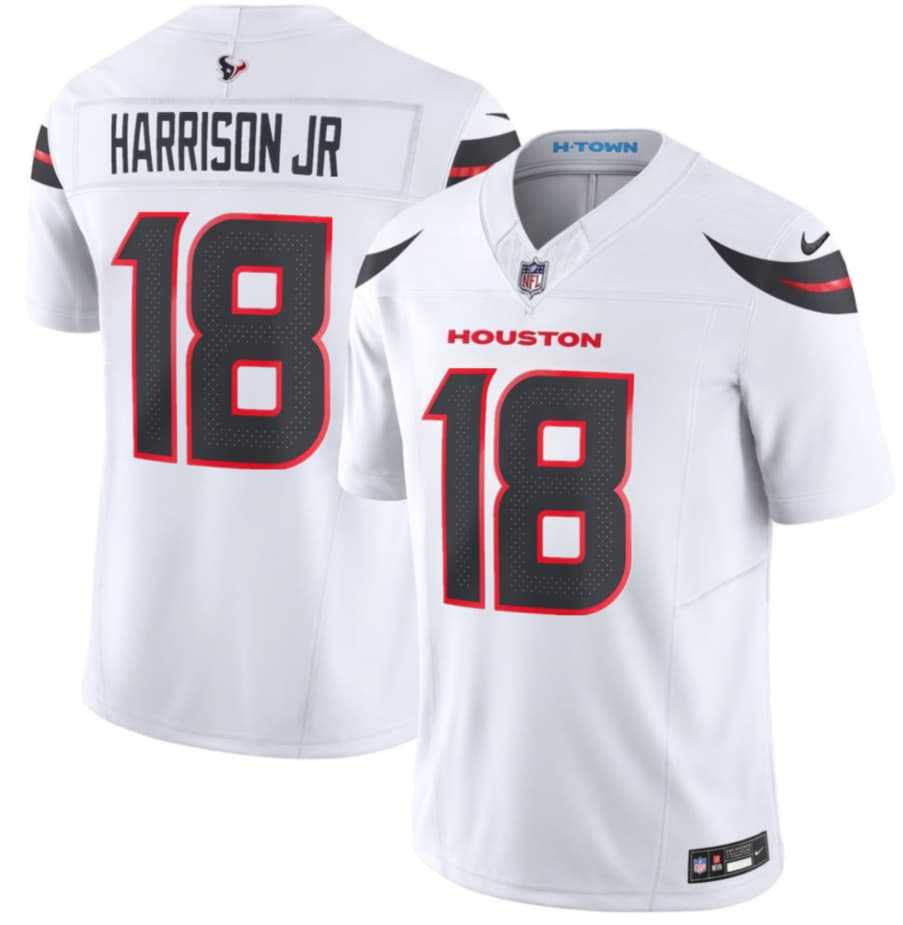Men%27s Houston Texans #18 Marvin Harrison Jr White 2026 F.U.S.E. Vapor Limited Stitched Jersey Dzhi->houston texans->NFL Jersey