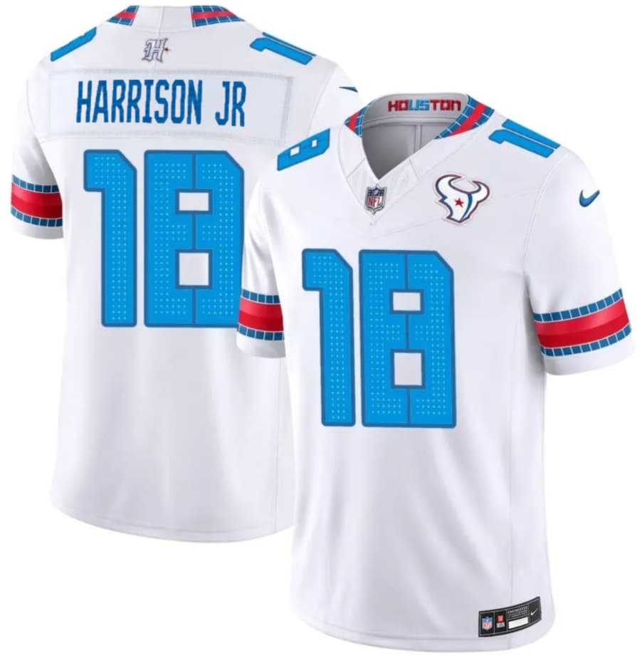 Men%27s Houston Texans #18 Marvin Harrison Jr White 2026 F.U.S.E. Rivalries Collection Limited Stitched Jersey Dzhi->houston texans->NFL Jersey
