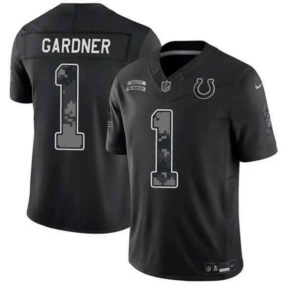 Men%27s Indianapolis Colts #1 Sauce Gardner Black 2026 F.U.S.E. Salute to Service Limited Stitched Jersey Dzhi->houston texans->NFL Jersey