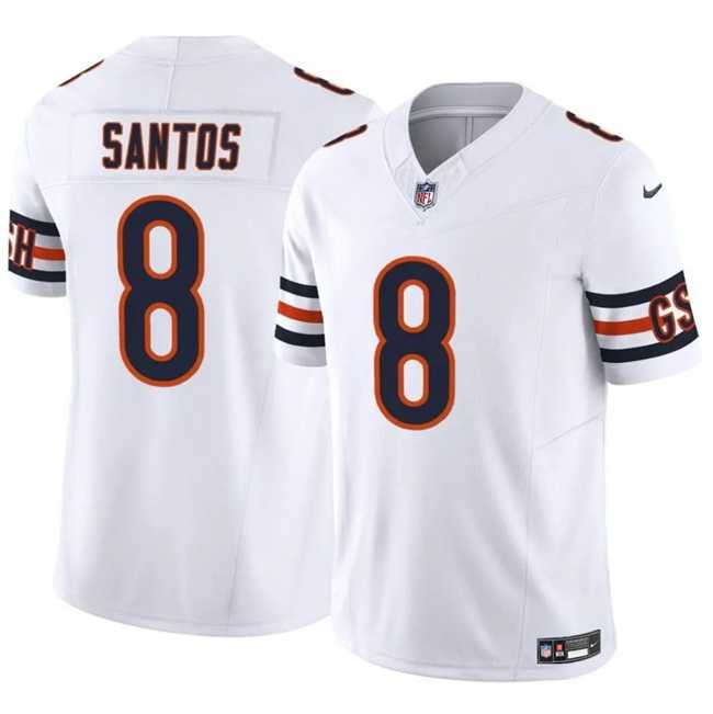 Men%27s Chicago Bears #8 Cairo Santos White 2025 F.U.S.E. Vapor Untouchable Limited Stitched Jersey Dzhi->carolina panthers->NFL Jersey