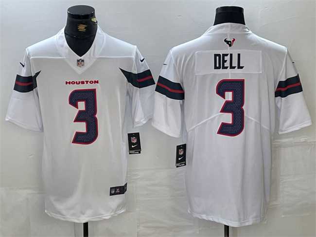Mens Houston Texans #3 Tank Dell White Vapor Untouchable Stitched Football Jersey->houston texans->NFL Jersey
