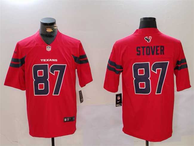 Men%27s Houston Texans #87 Cade Stover Red Vapor Untouchable Football Stitched Jersey->houston texans->NFL Jersey