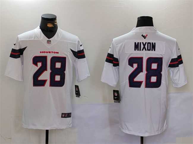 Men%27s Houston Texans #28 Joe Mixon White Vapor Untouchable Stitched Football Jersey->houston texans->NFL Jersey