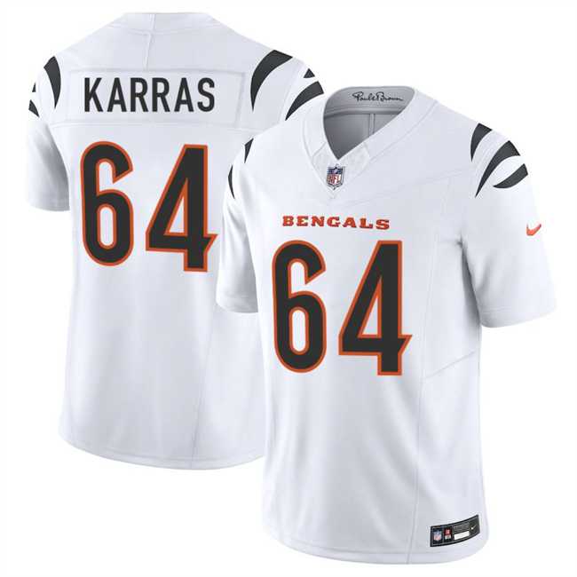 Mens Cincinnati Bengals #64 Ted Karras White 2025 F.U.S.E. Vapor Untouchable Limited Stitched Jersey Dzhi->cincinnati bengals->NFL Jersey