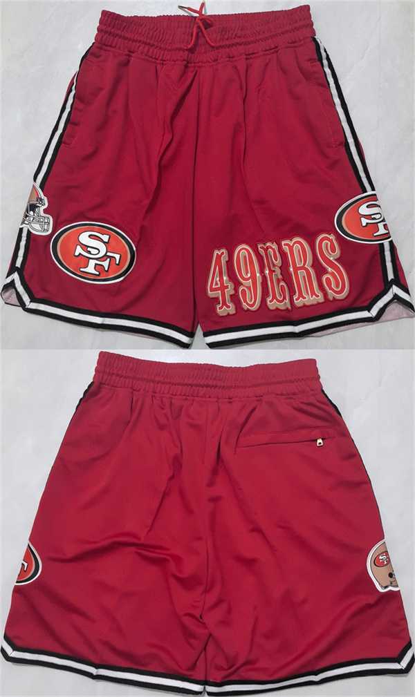 Mens San Francisco 49ers Red Shorts (Run Small)->san francisco 49ers->NFL Jersey