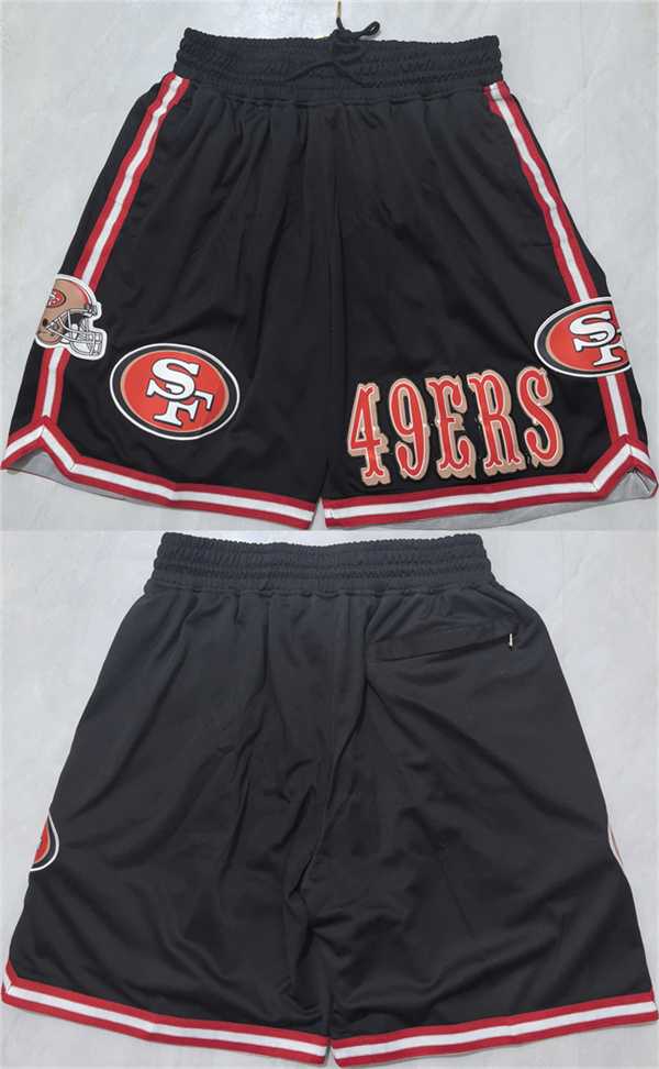 Mens San Francisco 49ers Black Shorts (Run Small)->san francisco 49ers->NFL Jersey