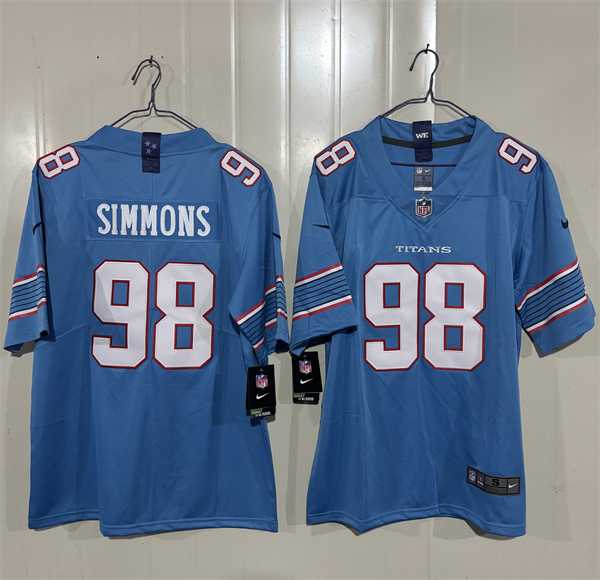 Men%27s Tennessee Titans #98 Jeffery Simmons Light Blue 2026 F.U.S.E. Vapor Limited Stitched Jersey->tennessee titans->NFL Jersey