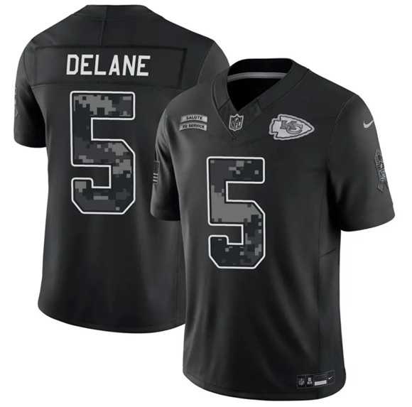 Men%27s Kansas City Chiefs #5 Mansoor Delane Black 2026 F.U.S.E. Salute to Service Limited Stitched Jersey Dzhi->jacksonville jaguars->NFL Jersey