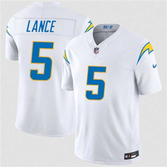 Men%27s Los Angeles Chargers #5 Trey Lance White 2026 F.U.S.E. Vapor Limited Stitched Jersey Dzhi->los angeles chargers->NFL Jersey