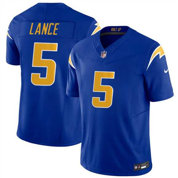 Men%27s Los Angeles Chargers #5 Trey Lance Royal 2026 F.U.S.E Vapor Limited Stitched Jersey Dzhi->los angeles chargers->NFL Jersey