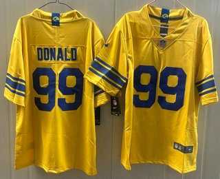 Men%27s Los Angeles Rams #99 Aaron Donald Limited Yewllow Vapor Jersey->los angeles chargers->NFL Jersey