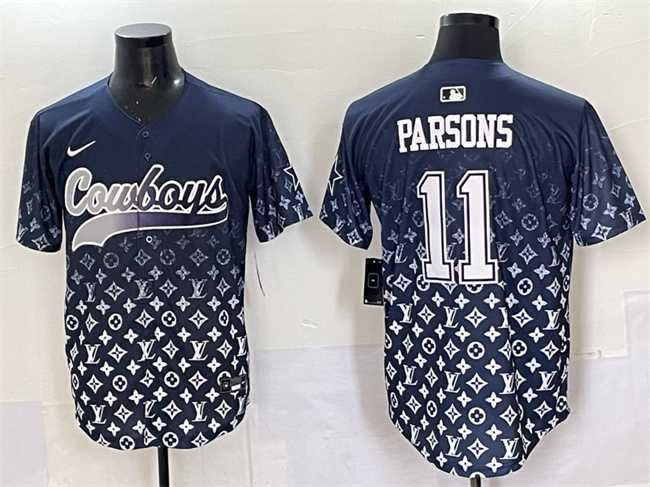 Mens Dallas Cowboys #11 Micah Parsons Navy Limited Stitched Baseball Jersey->dallas cowboys->NFL Jersey