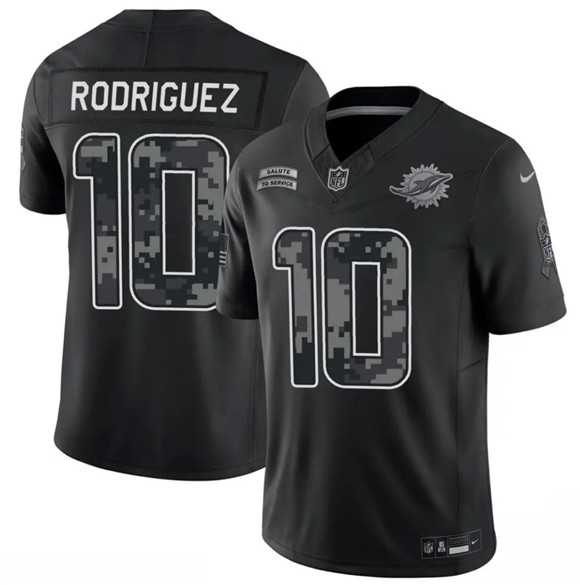 Men%27s Miami Dolphins #10 Jacob Rodriguez Black F.U.S.E. 2026 Salute to Service Limited Stitched Jersey Dzhi->miami dolphins->NFL Jersey