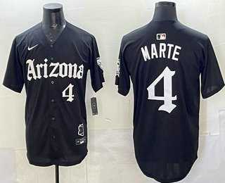 Mens Arizona Diamondbacks #4 Ketel Marte Black Vapor Premier Limited Stitched Baseball Jersey->arizona diamondbacks->MLB Jersey