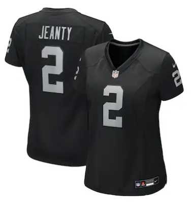 Women%27s Las Vegas Raiders #2 Ashton Jeanty Black 2025 F.U.S.E. Vapor Stitched Jersey Dzhi->las vegas raiders->NFL Jersey