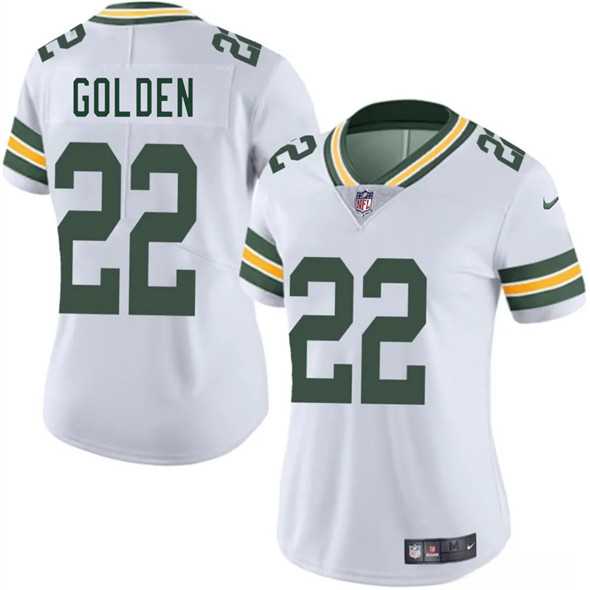 Women%27s Green Bay Packers #22 Matthew Golden White 2025 Vapor Untouchable Limited Stitched Jersey Dzhi->las vegas raiders->NFL Jersey