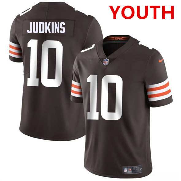 Youth Cleveland Browns #10 Quinshon Judkins Brown 2025 Vapor Limited Stitched Jersey Dzhi->pittsburgh steelers->NFL Jersey