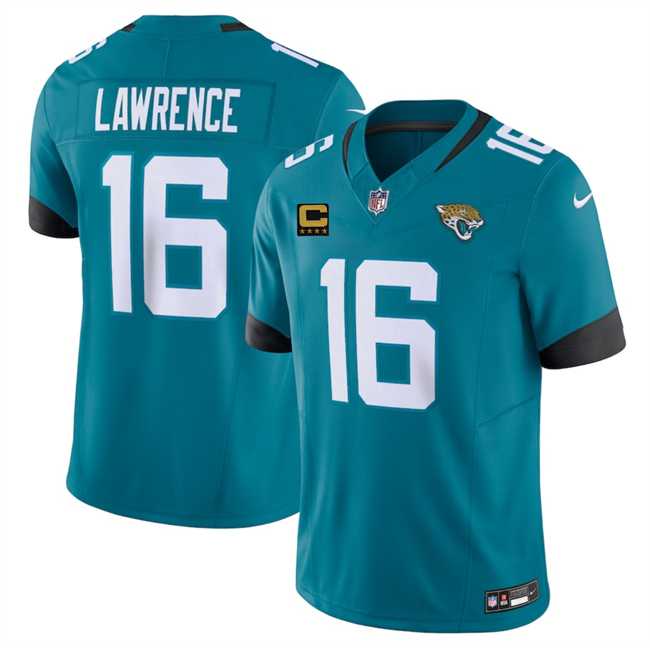 Mens Jacksonville Jaguars #16 Trevor Lawrence Teal 2025 F.U.S.E. With 4-Star C Patch Vapor Untouchable Limited Stitched Jersey Dzhi->jacksonville jaguars->NFL Jersey
