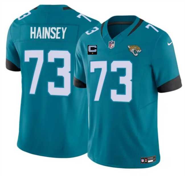 Mens Jacksonville Jaguars #73 Robert Hainsey Teal 2025 F.U.S.E. With 1-Star C Patch Vapor Untouchable Limited Stitched Jersey Dzhi->jacksonville jaguars->NFL Jersey