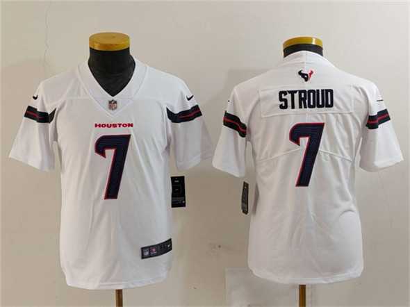 Youth Houston Texans #7 C.J. Stroud White Vapor Untouchable Limited Stitched Jersey->las vegas raiders->NFL Jersey