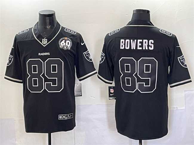 Mens Las Vegas Raiders #89 Brock Bowers Black Shadow Vapor Limited Stitched Jersey Dzhi->las vegas raiders->NFL Jersey