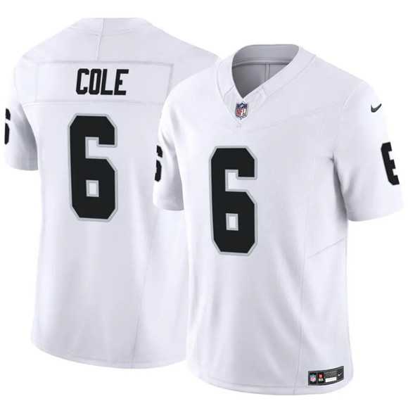 Mens Las Vegas Raiders #6 A.J. Cole White 2025 F.U.S.E. Vapor Untouchable Limited Stitched Jersey Dzhi->las vegas raiders->NFL Jersey