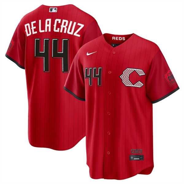 Men%27s Cincinnati Reds #44 Elly De La Cruz Red 2026 City Connect Stadium Stitched Jersey Dzhi->cincinnati reds->MLB Jersey