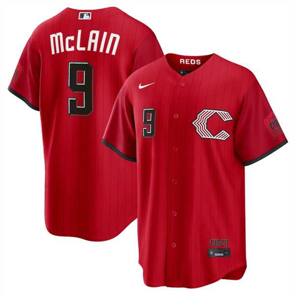 Men%27s Cincinnati Reds #9 Matt McLain Red 2026 City Connect Stadium Stitched Jersey Dzhi->cincinnati reds->MLB Jersey
