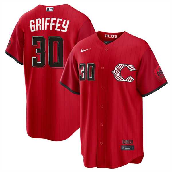Men%27s Cincinnati Reds #30 Will Benson Red 2026 City Connect Stadium Stitched Jersey Dzhi->cincinnati reds->MLB Jersey