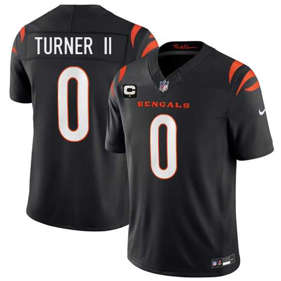 Men%27s Cincinnati Bengals #0 DJ Turner II Black 2026 F.U.S.E. 1-Star C Patch Vapor Untouchable Limited Stitched Jersey Dzhi->cincinnati bengals->NFL Jersey