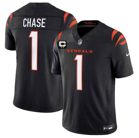 Men%27s Cincinnati Bengals #1 Ja%27Marr Chase Black 2026 F.U.S.E. 2-Star C Patch Vapor Untouchable Limited Stitched Jersey Dzhi->cincinnati bengals->NFL Jersey