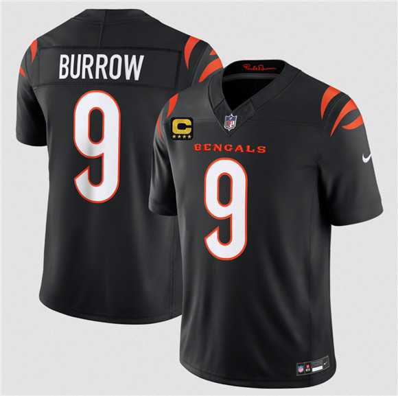 Men%27s Cincinnati Bengals #9 Joe Burrow Black 2026 F.U.S.E. 4-Star C Patch Vapor Untouchable Limited Stitched Jersey Dzhi->cincinnati bengals->NFL Jersey