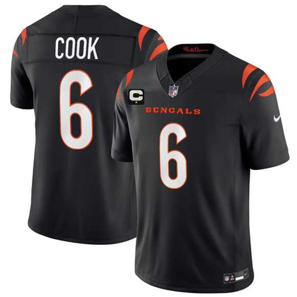 Men%27s Cincinnati Bengals #6 Bryan Cook Black 2026 F.U.S.E. 1-Star C Patch Vapor Untouchable Limited Stitched Jersey Dzhi->cincinnati bengals->NFL Jersey