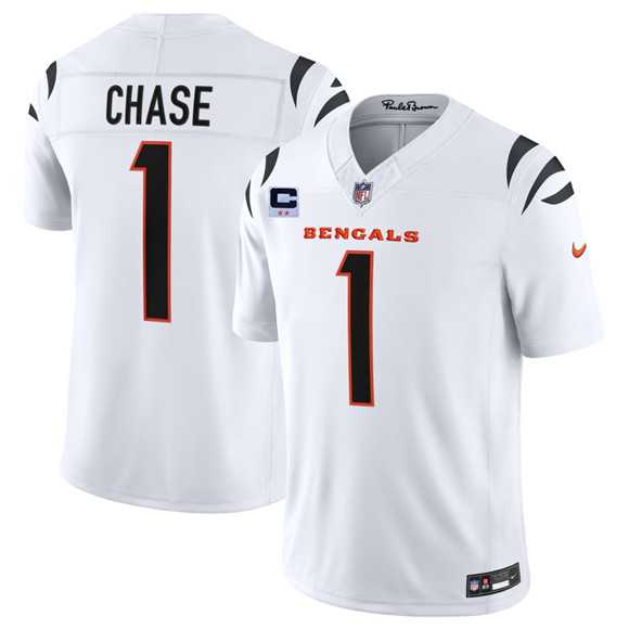 Men%27s Cincinnati Bengals #1 Ja%27Marr Chase White 2026 F.U.S.E. 2-Star C Patch Vapor Untouchable Limited Stitched Jersey Dzhi->cincinnati bengals->NFL Jersey