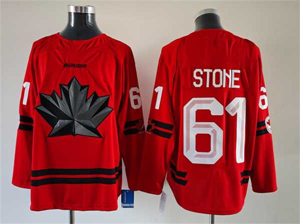 Mens Canada Hockey #61 Mark Stone Red Stitched Jersey->olympics canada jerseys->NHL Jersey