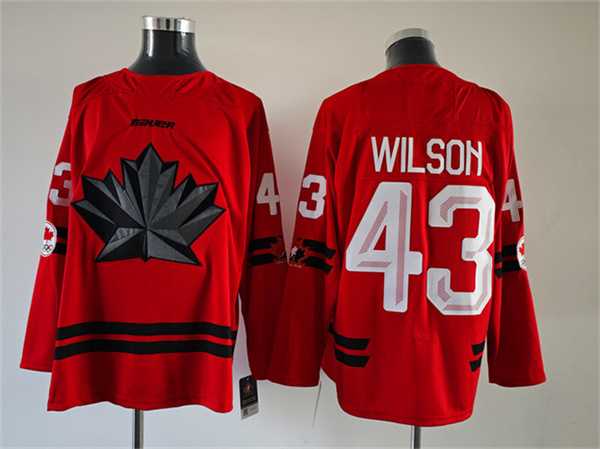 Mens Canada Hockey #43 Tom Wilson Red Stitched Jersey->olympics canada jerseys->NHL Jersey