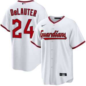 Men%27s Cleveland Guardians #24 Chase DeLauter White Cool Base Limited Stitched Jersey Dzhi->cleveland guardians->MLB Jersey