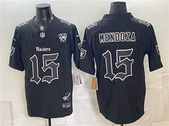 Men%27s Las Vegas Raiders #15 Fernando Mendoza Black F.U.S.E. 65th Anniversary Patch Vapor Untouchable Limited Stitched Jersey Dzhi->las vegas raiders->NFL Jersey