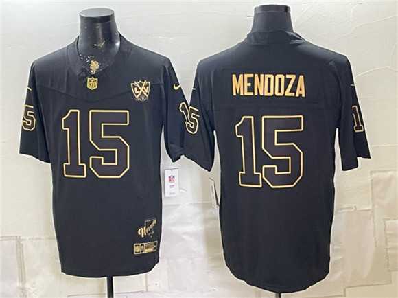 Men%27s Las Vegas Raiders #15 Fernando Mendoza Black Gold F.U.S.E. 65th Anniversary Patch Vapor Untouchable Limited Stitched Jersey Dzhi->las vegas raiders->NFL Jersey