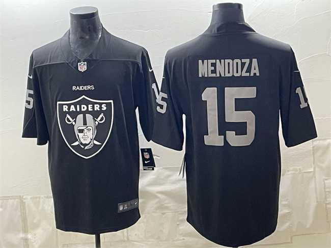 Men%27s Las Vegas Raiders #15 Fernando Mendoza Black Team Big Logo Vapor Untouchable Limited Stitched Jersey Dzhi->los angeles rams->NFL Jersey
