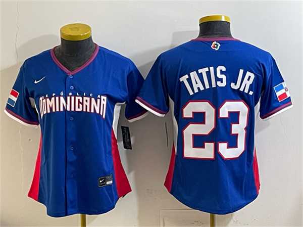 Youth Dominican Republic #23 Fernando Tatis Jr. Royal 2026 World Baseball Classic Road Stadium Stitched Jersey->customized nba jersey->Custom Jersey
