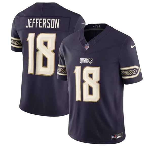 Men%27s Minnesota Vikings #18 Justin Jefferson Deep Purple 2026 F.U.S.E. Rivalries Collection Limited Stitched Jersey Dzhi->minnesota vikings->NFL Jersey