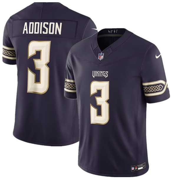 Men%27s Minnesota Vikings #3 Jordan Addison Deep Purple 2026 F.U.S.E. Rivalries Collection Limited Stitched Jersey Dzhi->minnesota vikings->NFL Jersey