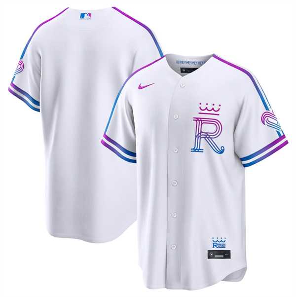 Men%27s Kansas City Royals Blank White 2026 City Connect Stadium Stitched Jersey Dzhi->los angeles dodgers->MLB Jersey