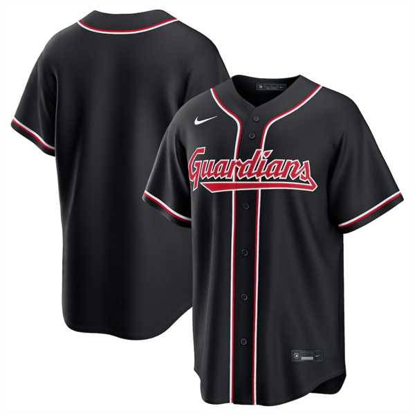 Men%27s Cleveland Guardians Blank 2026 Black Out Stitched Jersey Dzhi->cincinnati reds->MLB Jersey