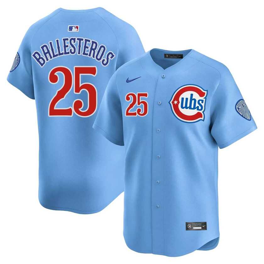 Men%27s Chicago Cubs #25 Moises ballesteros Blue 2024 25 2nd Alternate Limited Stitched Jersey Dzhi->baltimore orioles->MLB Jersey