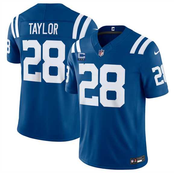 Men%27s Indianapolis Colts #28 Jonathan Taylor Blue 2026 F.U.S.E. With 4-Star C Patch Limited Stitched Jersey Dzhi->indianapolis colts->NFL Jersey