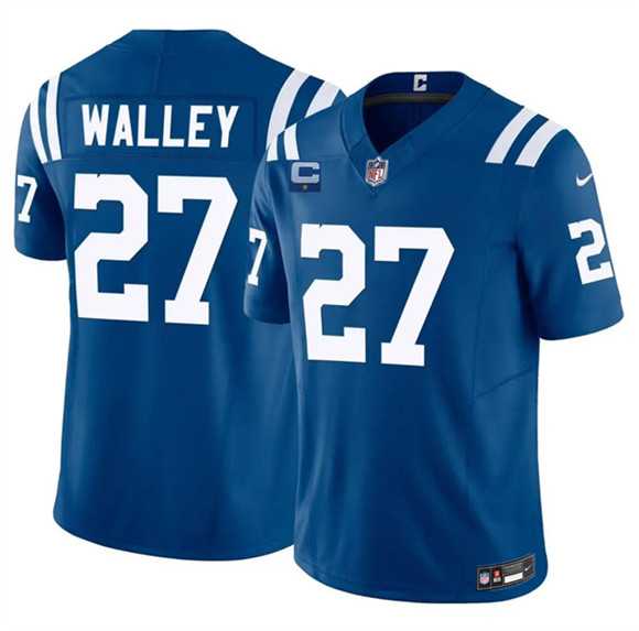 Men%27s Indianapolis Colts #27 Justin Walley Blue 2026 F.U.S.E. 1-Star C Patch Vapor Limited Stitched Jersey Dzhi->indianapolis colts->NFL Jersey